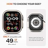 Goton Metal Case Compatible for Apple Watch Ultra 2 2024 Ultra Screen Protector 49mm, Rugged Bumper Tempered Glass 49 mm with Back Cover Natural Titanium