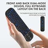 Bluetooth Voice Remote with Keyboard, Air Mouse, Backlit, Rechargeable, 2.4G WiFi/BT5.0 Dual Mode, IR Learning - Compatible with Nvidia Shield, PC, Projector, Android TV Box, HTPC(G60S Pro)