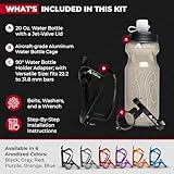 Bike Water Bottle Holder with Bottle Combo Mount Cage Rack No Screws Mountain Bicycle Accessories, for Sport Outdoor Cycling, MTB Road, Universal Cup Holder, Durable Alloy Kids, Adults (Black)