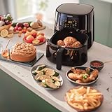 Philips Essential Airfryer XL 2.65lb/6.2L Capacity Digital Airfryer with Rapid Air Technology, Starfish Design, Easy Clean Basket, Black, (HD9270/91)