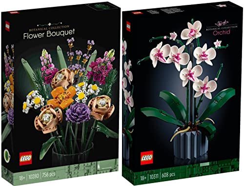 Lego Set of 2: 10311 Orchid & 10280 Bouquet