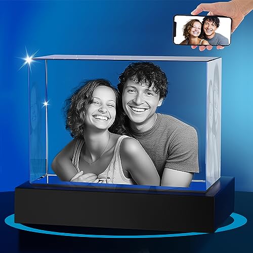 3D Crystal Photo, Personalized Gift for her, him, Mom, Dad, Father,Gift for Couples – Custom Photo in Crystal, Unique Gift for Birthday, Anniversary, Memorial