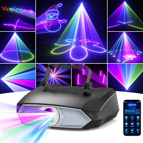DJ Laser Light for Party,3D Animation Laser Machine,Multiple Control Functions,Support Manual Graffiti, Text Playback, and Personalized Programming,Suitable for DJ Parties, KTV Bars and Events