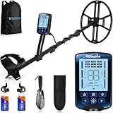 Hazlewolke 14'' Metal Detectors for Adults, Waterproof Double-D Search Coil, Professional Metal Detector with Pinpoint Mode, 13 inch Detection Depth, 4 Modes
