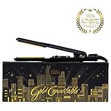 HAI Beauty Concepts Convertible Flat Iron for Women, Professional Ceramic Fast Heating Hair Flat Iron with 5 Temperature Levels - Best Hair Straightener for All Hair Types - Gold