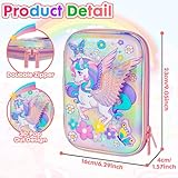 YOYTOO Unicorn Pencil Case Stationery Set for Girls, 3D EVA Big Capacity Cute Pencil Pen Case Bag with Zipper Office College School Storage Bag Pouch Holder Box Organizer