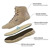 FREE SOLDIER Waterproof Hiking Work Boots Men's Tactical Boots 6 Inches Lightweight Military Boots Breathable Desert Boots(Tan 10)