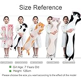 Giant Cat Pillow Plush Cartoon Kitty Sleeping Hugging Pillow, Cuddly Soft Long Kitten Body Pillow Doll Cat Cushion Toy for Kids Girlfriend (Gray, 150cm/59inch)