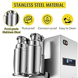 Happybuy Milk Tea Shaker Double Frame Milk Tea Shaking Machine 400r per Minute Stainless Steel Auto Tea Milk Making Machine for Boba Milk Tea