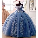 TRHTX Luxury Red Lace Quinceanera Dresses Ball Gown Puffy Off Shoulder Birthday Dresses for Women Lace Prom Dresses with Bow-Knot 10