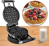 Health and Home 3-in-1 Waffle, Omelet, Egg Waffle Maker, 3 Removable Nonstick Baking Plates, Upgraded 360 Rotating Belgian Maker