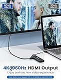 USB C HUB 4K 60Hz, Dockteck USB-C Multiport Adapter 5-in-1 with 4K HDMI, 100W Power Delivery, 3 USB 3.0 Data Port for MacBook Pro/Air M1 2020, iPad Pro 2021, iPad Mini 6, Surface Pro and More