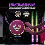 Vetroo V240 Pink Liquid CPU Cooler 240mm Addressable RGB Pump & PWM Fans 250W TDP AIO Water Cooling w/Controller Hub for Intel LGA 1851/1700/1200/115X AMD AM5/AM4 for Gaming Console