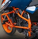 Generic Crash Guard with Slider Compatible with KTM Duke 390 (GEN - 3) (2024) - Blue, Front Left Lower, Bolt-On