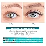 New Thrive Mascara Liquid Lash Extensions Cosmetics, Premium Waterproof Smudge-Proof Natural No Clumping Thick and Volumising & Lengthening Lasting All Day (Black）