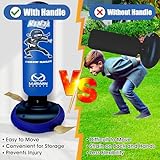 2024 Upgraded 5-in-1 Kids Punching Bag Set – Inflatable Boxing Bag Toy with Instant Bounce Back, Gloves, Air Pump, Protective Base Cover & Funnel, Gift for Boys Age 3-12 (5 in 1 Blue)