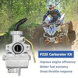 FVRITO PZ20 Carburetor Thumb Throttle Kit Compatible with Tao tao Coolster 125cc 110cc Chinese ATV Quad 4 Wheeler 50cc 70cc 90cc 4 Stroke Engine Kazuma Baja SunL Roketa Vitacci Loncin Lifan Parts