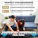 Alesis 88 Key Keyboard Piano with 480 Sounds, Speakers, USB MIDI, Sheet Music Tablet Rest, Power Adapter and Piano Lessons for Beginners