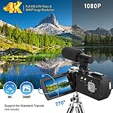 Rawiemy Video Camera Camcorder HD 4K 48MP Video Recorder Camera Vlogging Camera for YouTube Camcorders Video Camera for Kids with 3.0" LCD Screen,18X Digital Zoom and 32G SD Card