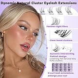 Invisible Band Lash Clusters Kit Wispy Natural Cluster Eyelash Extension Kit DIY Lash Extension Kit C Curl 10-16MM Eyelash Clusters Volume Individual Lashes Kit by Goddvenus