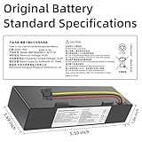 Replacement Battery for Wyze Robot Vacuum, for Xiaomi Mop Pro/Mop P/Mop 2S, for Xiaomi STYTJ02YM, Conga 3290 3390 3490 3590, Yunmi MVVC01-G Pro, Haier JX37 Robot Vacuum Cleaner-14.8V 6200mAh