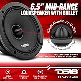 DS18 Car Audio Speakers 2X 6.5” and 2X 6.9” Pro Audio Midrange Loudspeakers with Bullet - Premium Quality Audio Door Speakers for Car or Truck Stereo Sound System - 4 Speakers