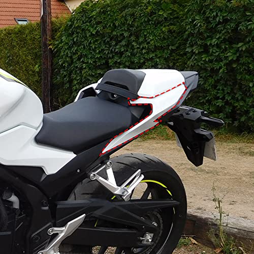 Lorababer Motorcycle Rear Seat Side Panel Frame Cover Compatible with H-onda CBR500R CBR 500R CBR 500 R CBR-500-R 2019-2022 2020 2021 2022 Tail Section Protective Shell Cover (White)