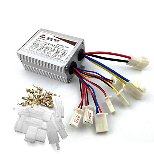 L-faster 350W Controller for Brushed Motor Yiyun 350W Control Unit with Paired Plugs for Electric Bike Brush DC Motor (24V)