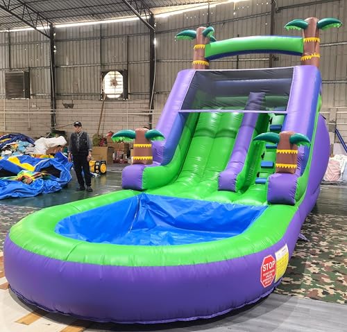 21FT(L) Commercial Water Slide for Adults Kids, 100% PVC Inflatable Adult Water Slide with Blower and Water Tube, Giant Big Blow Up Water Slides for Backyard Outdoor, 21x9x12ft