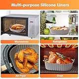 Air Fryer Accessories Fit for Instant Vortex Plus 6 Quart Air Fryer, Cosori 5.8QT 6QT, PowerXL 7QT, Gourmia, Nuwave, Cuisinart, Including Rack & Skewers, Etc