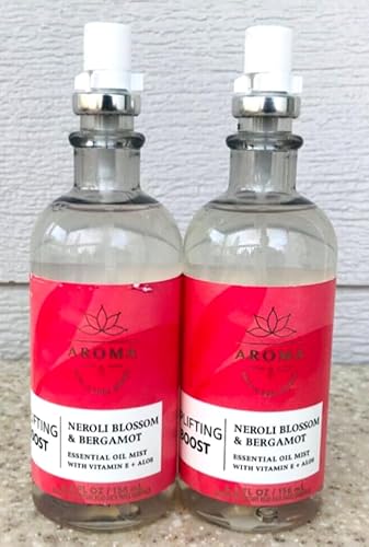 2 Aromatherapy Uplifting Boost Neroli Blossom Bergamot Vitamin E Oil Mist Bath & Body 5.3 oz