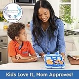 Bentgo Kids Bento-Style 5-Compartment Leak-Proof Lunch Box - Ideal Portion Sizes for Ages 3 to 7 - Durable, Drop-Proof, Dishwasher Safe, BPA-Free, & Made with Food-Safe Materials (Blue)