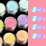 200 PCs 5 Gram Empty Plastic Cosmetic Samples Container for Make Up, Eye Shadow, Nails, Powder, Gems, Beads, Jewelry, Cream Small Clear Pot Jars with Lids