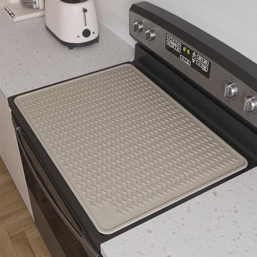 XiFEO Stove Top Covers for Electric Stove, Food Grade Heavy Duty Silicone Glass Stove Top Cover Protector, Induction Cooktop Protector, Heat Resistant Range Ceramic Stove Top Covers Mat, Oven Cover