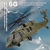 Ssccgym K170 UH60LRemote Controlled Helicopter Aircraft Plane 2.4Ghz 4CH RC Helicopter Heli Aileronless 6-Axis Gyroscope Altitude Hovering 3-Batteries for Adults Beginners