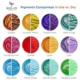 Rolio Premium Mica Powder Pearlescent Color Pigment - Art Set for Epoxy Resin - for Soap Making, Nail Polish, Lip Gloss, Eye Shadow, Slime & Candle Jars - 10g, 24 Jars - (Original Set)