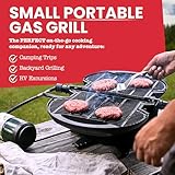 nomadiQ Portable Propane Gas Grill | Perfect Camping Grill for BBQ | Small Lightweight Outdoor Grill | Portable Grill for Tailgating, RV, Travel, Boats and more | Mini, Portable, Gas Barbecue Grill