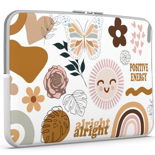 iCasso Laptop Sleeve 13 inch, Cute Laptop Sleeve for MacBook Air/Pro 13-13.6 inch, Slim Protective Notebook Computer Carrying Case for MacBook Pro 14'' M3 M2 M1 Chip, Morandi Cartoon