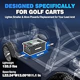 VATRER POWER 72V (70.4V) 105Ah Lithium Golf Cart Battery, Built-in 200A BMS, with Touch Monitor & Mobile APP, 4000+ Cycles LiFePO4 Battery, Max 14.08kW Power Output, Perfect for Golf Carts