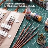 Micro Detail Paint Brush Set, Golden Maple Miniature Paint Brushes for Models, 20pcs Mini Small Paint Brushes for Painting with a Handbag, Miniature Brushes for Fine Detailing