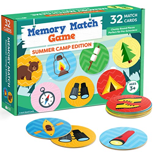 Matching Game - Memory Games for Kids Ages 4-8 - Matching Games for Toddlers 3-5 - Memory Matching Games for Kids Camping - Toys for Kids Games - Preschool Game - Board Games for Kids