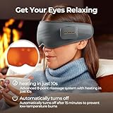 ZEN CAVE Eye Massager with Heat for Migraines, Heated Massaging Eye Mask with Bluetooth for Headache and Migraine Relief, New Year Christmas Birthday Gifts for Women Men