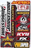 Set of 5 Motocross Dirt Bike Helmet Decal Kit Sticker Sheets #Su-501