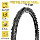 MOHEGIA Mountain Bike Tires Set: 2-Pack 26x1.95 inch (52-559mm) Folding Replacement Bicycle Tires and Pair 26inch Inner Tubes with Tire Levers for MTB Dirt Offroad Cycling