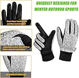 MOREOK Winter Gloves -10°F 3M Thinsulate Warm Gloves Bike Gloves Cycling Gloves for Driving/Cycling/Running/Hiking-Gray-S