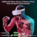 Saqico Battery Pack for Oculus Quest 2, 5000mAh Head Strap Battery Pack Compatible with Oculus/Meta Quest 2 Lightweight and Portable VR Extend Power Accessories for Extra 2-4H Playtime