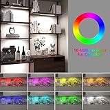 Smart Under Cabinet Lighting Strip Lights White & Color Changing Dimmable Work with Alexa Google Smart Thing Phone App, RGB Multi Colored Lamp for Kitchen Counter Light Fixture (6 Lights Bar Kit)