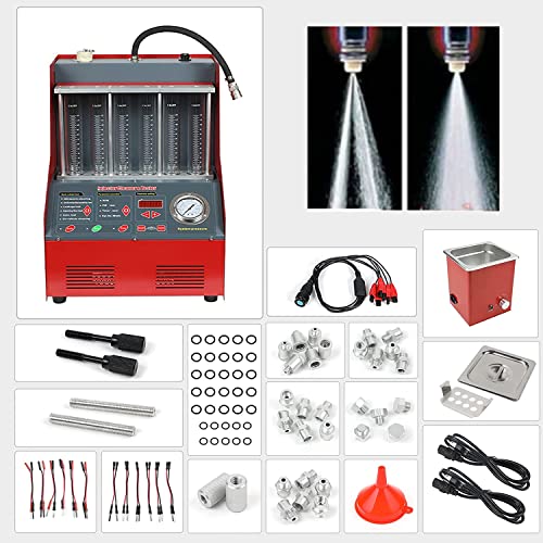 QPKING CNC-602A Injector Cleaner & Tester CNC 602A Electromechanical Fuel Cleaner Automotive Fuel Injection Systems Cleaning Tools 110V