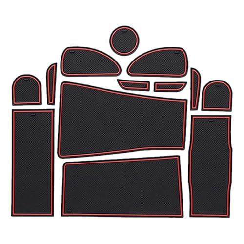 NKNKN Anti-Slip Rubber Gate Slot Cup Mat for Toyota Prius 30 XW30 ZVW30 2010-2015 Door Groove Mat Accessories Stickers