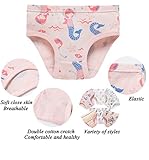 Baby Soft Cotton Panties Little Girls'Briefs Toddler Underwear (Pack of 6) 10/12yrs Mixed Colour